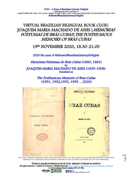 Póstumas De Brás Cubas|The Posthumous Memoirs of Bras Cubas