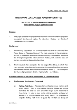 Provisional Local Vessel Advisory Committee