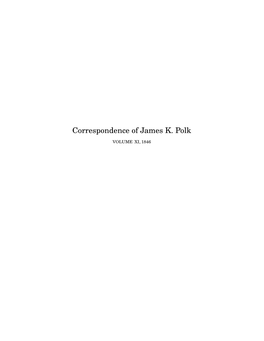 Correspondence of James K. Polk