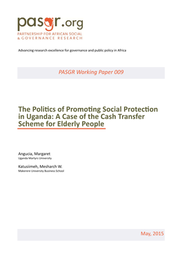 A Case of the Cash Transfer Scheme for Elderly People