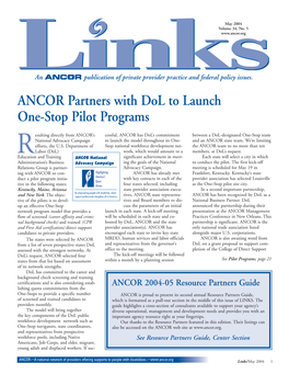 ANCOR Partners with Dol to Launch One-Stop Pilot Programs