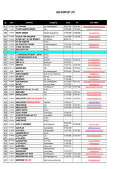 Contacts Spreadsheet