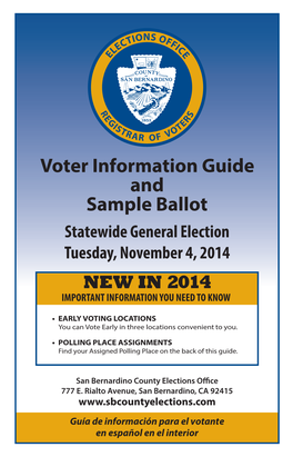 Voter Information Guide and Sample Ballot Electronically