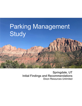 Parking Management Study