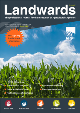 In This Issue... Soil and Water Resilience Recommended Reading People: a Day in the Life Of