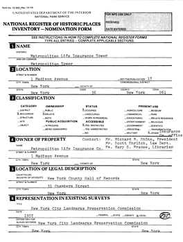 National Register of Historic Places Inventory -- Nomination Form