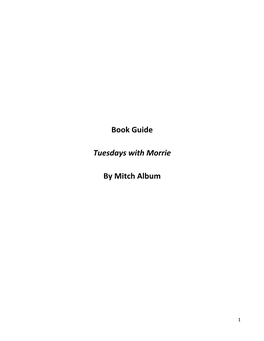 Book Guide Tuesdays with Morrie by Mitch Album