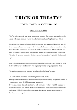 Trick Or Treaty?