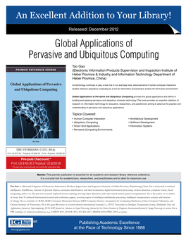 Global Applications of Pervasive and Ubiquitous Computing