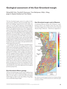 Geological Assessment of the East Greenland Margin