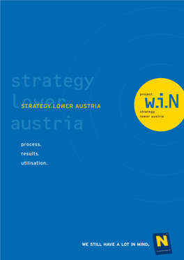 STRATEGY Lower Austria W.I.N Strategy Austria Lower Austria