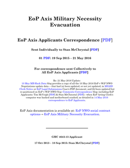 Eop Axis Military Necessity Evacuation