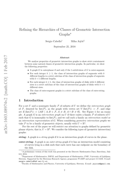 Refining the Hierarchies of Classes of Geometric Intersection Graphs∗