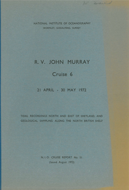 R. V. JOHN MURRAY Cruise 6