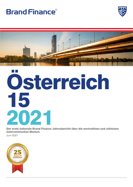 2021 Der Erste Nationale Brand Finance Jahresbericht Über Die Wertvollsten Und Stärksten Österreichischen Marken