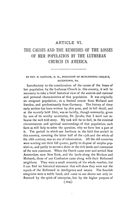 First-[Second] Free Lutheran Diet in America