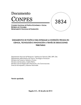 Documento CONPES 3834