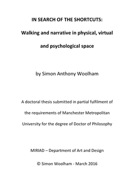 Walking and Narrative in Physical, Virtual