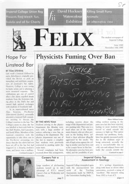 Felix Issue 1016, 1995