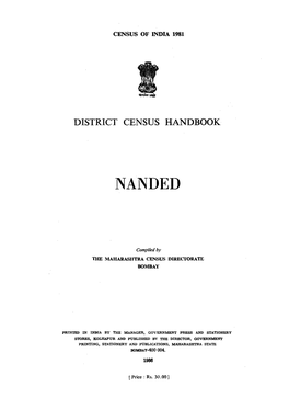 District Census Handbook, Nanded