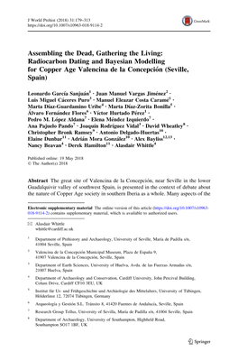 Radiocarbon Dating and Bayesian Modelling for Copper Age Valencina De La Concepcio´N (Seville, Spain)