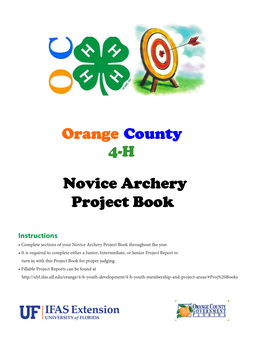 Archery Novice Project Book