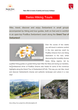 Swiss Hiking Tours