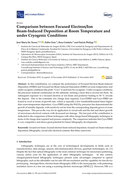 Comparison Between Focused Electron/Ion Beam-Induced Deposition at Room Temperature and Under Cryogenic Conditions