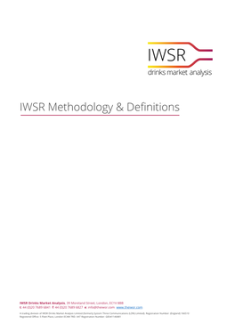 IWSR Methodology & Definitions
