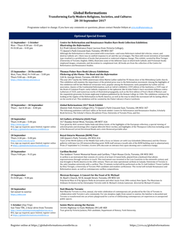 Global Reformations Transforming Early Modern Religions, Societies, and Cultures 28–30 September 2017