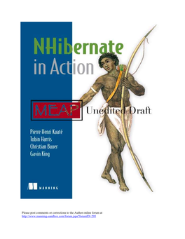 1.4 Object/Relational Mapping You Already Have an Idea of How Nhibernate Provides Object/Relational Persistence