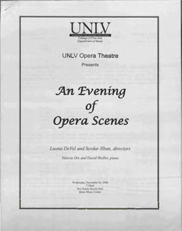 An Evening of Opera Scenes