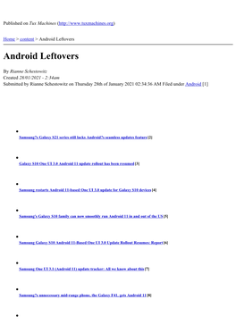 Android Leftovers