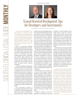 Transit-Oriented Development Tips for Developers and Governments by NANCY B