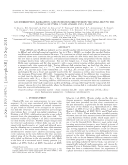 Arxiv:1109.3447V1 [Astro-Ph.SR] 15 Sep 2011 Ntefr Faoeamdsia Est Atr (E.G