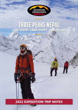Three Peaks Nepal Expedition 2022 Trip Notes