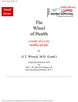 Wheel of Health - Toc