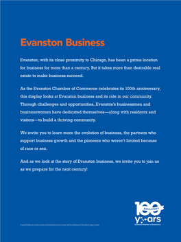 Evanston Chamber History