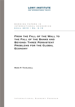 Twenty Years Later, and in the Aftermath of the Global Financial Crisis (GFC), Another Joke Was Making the Rounds in the Same Part of the World