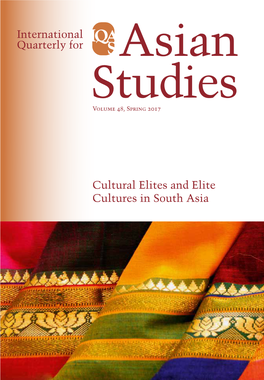Cultural Elites and Elite Cultures in South Asia ISSN 2566-686X (Print) ISSN 2566-6878 (Online)