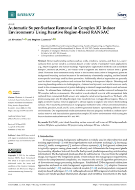 Automatic Super-Surface Removal in Complex 3D Indoor Environments Using Iterative Region-Based RANSAC