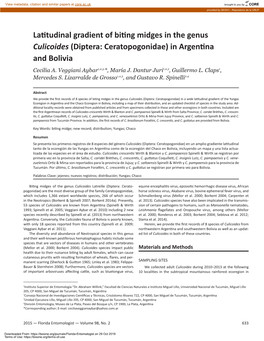 (Diptera: Ceratopogonidae) in Argentina and Bolivia Cecilia A