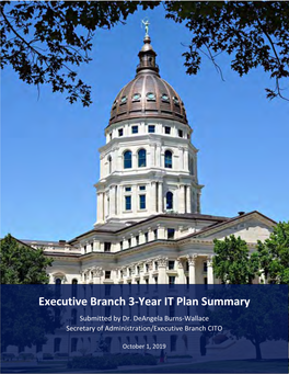 Executive Branch 3-Year IT Plan Summary Submitted by Dr