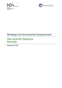 Strategic Environmental Assessment Site Specific Baseline Dounreay