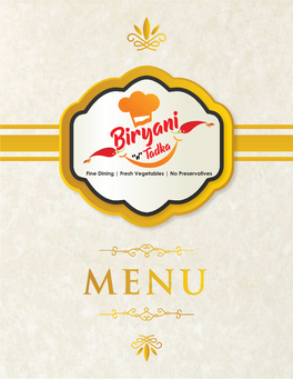 Biryani N Tadka Final Menu Card