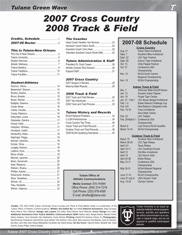 2007 Cross Country 2008 Track & Field