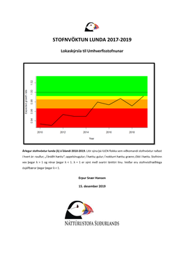 Stofnvöktun Lunda 2017-2019