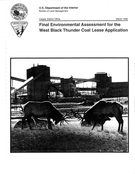 Final Environmental Assessment for the West Black Thunder Coal Lease Application