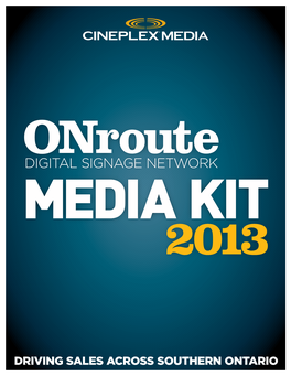 Digital Signage Network Media Kit 2013