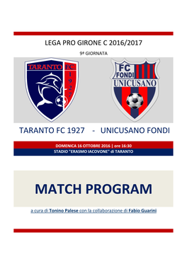 Match Program